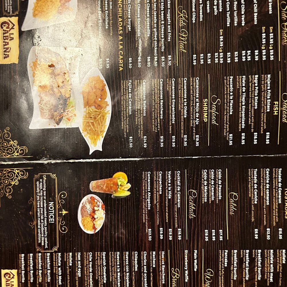 La Cabana - Menu - Seafood Near Me - Exeter, California La Cabana - Menu - Seafood Near Me - Exeter, California