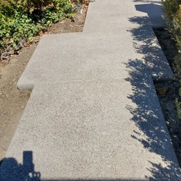 Cement walkway with 1/4 pami pebble exposed aggregate.