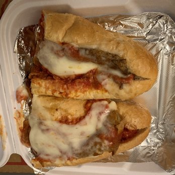 Angelina's Pizzeria - Eggplant Parmigiana hero - Pizza Near Me - Queensbury, New York Angelina's Pizzeria - Eggplant Parmigiana hero - Pizza Near Me - Queensbury, New York