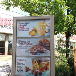 a sign for tim hortons a sign for tim hortons