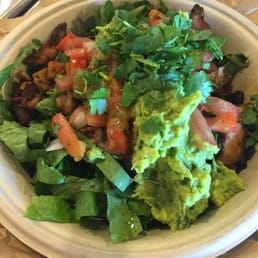 Taco salad in a bowl. Great healthy option!! The tequila lime chicken is delicious!!!
