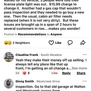 Jiffy Lube - More bad reviews from nextdoor.com - Oil Change Stations Near Me - Fort Worth, Texas