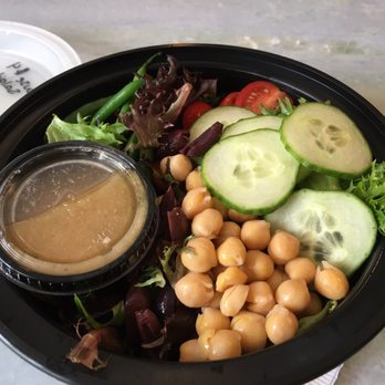 DiAnoia's Eatery - Small house salad composed of fresh mixed greens, cucumbers, chick peas, kalamata olives and a really delicious Italian dressing! - Delis Near Me - Pittsburgh, Pennsylvania