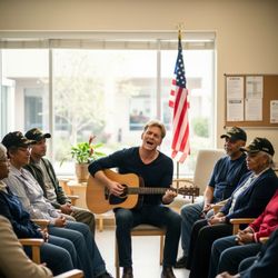 Harmony & Healing - David Victor at VA Hospital performing