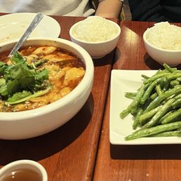 SB3. 水煮鱼 Fish Fillet with Fresh Hot Pepper Soup String V15. 干煸四季豆 Sauteed Green Beans SB3. 水煮鱼 Fish Fillet with Fresh Hot Pepper Soup String V15. 干煸四季豆 Sauteed Green Beans