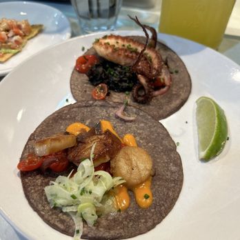 Holbox - Scallop Taco, Taco De Pulpo En Su Tinta - Latin American Near Me - Los Angeles, California Holbox - Scallop Taco, Taco De Pulpo En Su Tinta - Latin American Near Me - Los Angeles, California