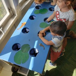 Sensory table on the 2nd floor in the nature center Sensory table on the 2nd floor in the nature center