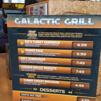 Galactic Grill - Kids menu - American Near Me - Anaheim, California Galactic Grill - Kids menu - American Near Me - Anaheim, California