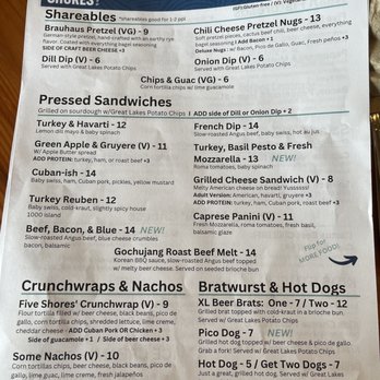 Five Shores - Menu - Breweries Near Me - Beulah, Michigan