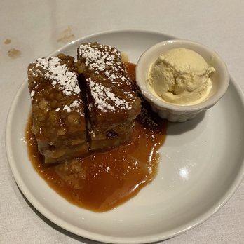 Bricks Restaurant & Wine Bar - Caramel Bread pudding & vanilla ice cream - New American Near Me - Reno, Nevada Bricks Restaurant & Wine Bar - Caramel Bread pudding & vanilla ice cream - New American Near Me - Reno, Nevada