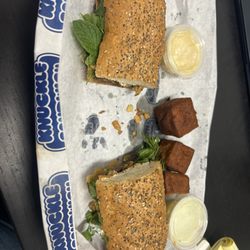 Knuckle Sandwich - Lamb sandwich with chickpea tots