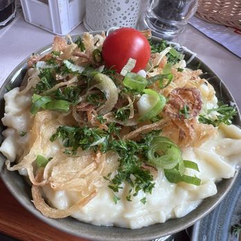 Zur dicken Emma - Spatzel with cheese and fried onions (German Mac and cheese). Yum - German Near Me - Ramstein-Miesenbach, RP Zur dicken Emma - Spatzel with cheese and fried onions (German Mac and cheese). Yum - German Near Me - Ramstein-Miesenbach, RP