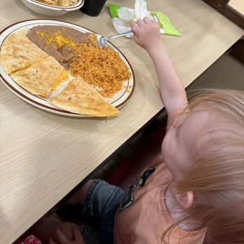 La Tapatia - My boy enjoying his quesadilla and rice and beans - Mexican Near Me - Bakersfield, California La Tapatia - My boy enjoying his quesadilla and rice and beans - Mexican Near Me - Bakersfield, California