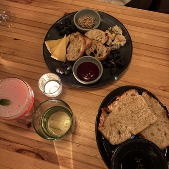 Supper Club - Focaccia bread and cheese plate - Cocktail Bars Near Me - Portland, Maine Supper Club - Focaccia bread and cheese plate - Cocktail Bars Near Me - Portland, Maine