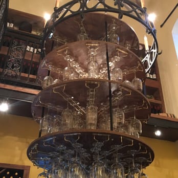 Clear Creek - Beautiful wine glad chandelier. - Wine Tasting Room Near Me - Kemah, Texas Clear Creek - Beautiful wine glad chandelier. - Wine Tasting Room Near Me - Kemah, Texas