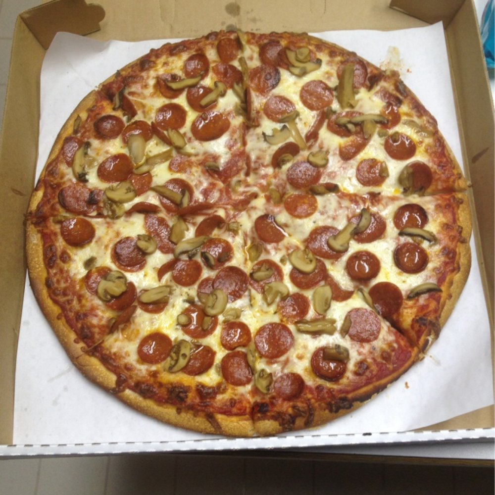 DiPaulo's Pizzeria - Pepperoni with mushrooms - nothing better! - Pizza Near Me - Tonawanda, New York DiPaulo's Pizzeria - Pepperoni with mushrooms - nothing better! - Pizza Near Me - Tonawanda, New York