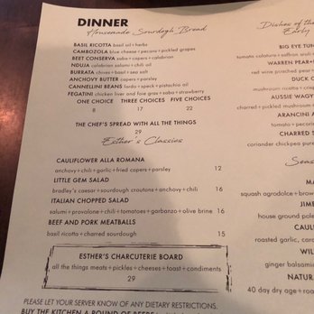 Esther's Kitchen - Menu - Italian Near Me - Las Vegas, Nevada