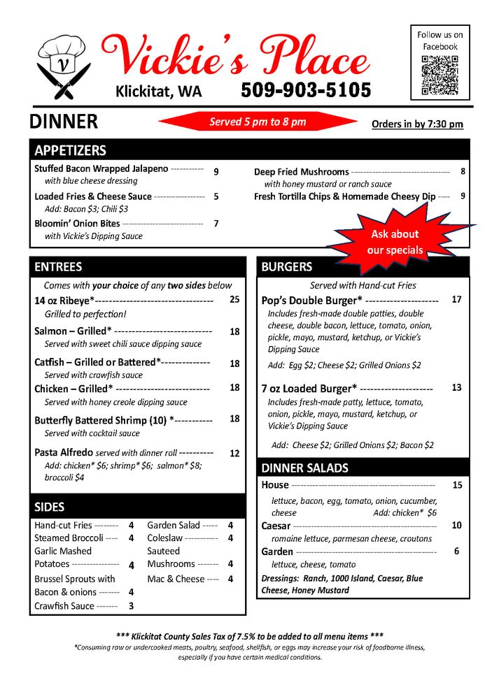 Vickie's Place Klickitat Logo