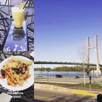 The Drake - 1/2 off margaritas on Monday, Horseshoe Brisket and view of the bridge! - Bars Near Me - Burlington, Iowa The Drake - 1/2 off margaritas on Monday, Horseshoe Brisket and view of the bridge! - Bars Near Me - Burlington, Iowa