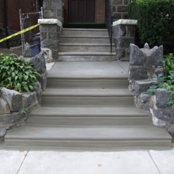 Holland Construction - Custom bullnose steps. Top steps were okay, bottom set was crumbling - General Contractors Near Me Holland Construction - Custom bullnose steps. Top steps were okay, bottom set was crumbling - General Contractors Near Me