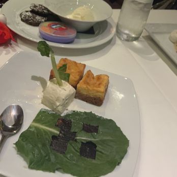 Eddie V's Prime Seafood - Minecraft dessert of butter cake and ice cream - Seafood Near Me - Plano, Texas Eddie V's Prime Seafood - Minecraft dessert of butter cake and ice cream - Seafood Near Me - Plano, Texas