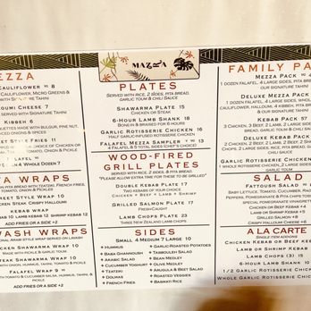 Mazra - Menu. - Mediterranean Near Me - San Bruno, California