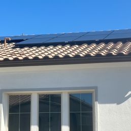 Panels on roof