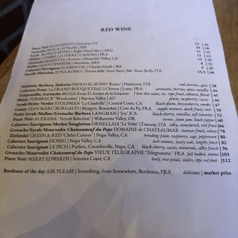 Potpie - Wine Menu 9/10/2026 - New American Near Me - Kansas City, Missouri