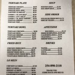 Teriyaki Bowl - Menu
