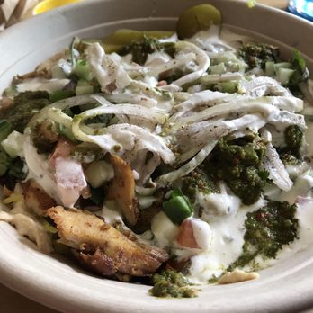 Naf Naf Grill - My delicious chicken hummus bowl! - Middle Eastern Near Me - Brookfield, Wisconsin