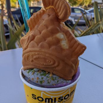 Somisomi - Ube & Sesame Swirl - 4.5/5 - Desserts Near Me - Cupertino, California Somisomi - Ube & Sesame Swirl - 4.5/5 - Desserts Near Me - Cupertino, California