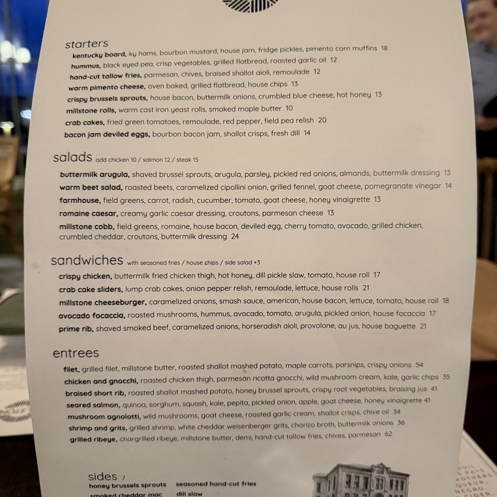 Millstone - Dinner menu - New American Near Me - Lexington, Kentucky Millstone - Dinner menu - New American Near Me - Lexington, Kentucky