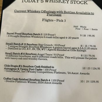Olde Raleigh - Menu - Distilleries Near Me - Zebulon, North Carolina