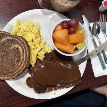 The Coffee Cup - Meatloaf and eggs plate, fruit side - Diners Near Me - Boulder City, Nevada The Coffee Cup - Meatloaf and eggs plate, fruit side - Diners Near Me - Boulder City, Nevada