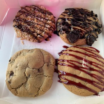 The Cookie Connect - Clockwise: cookies and cream, NY Cheesecake, Nutella stuffed chocolate chip and Mounds of coconut. - Bakeries Near Me - Ridgewood, New Jersey