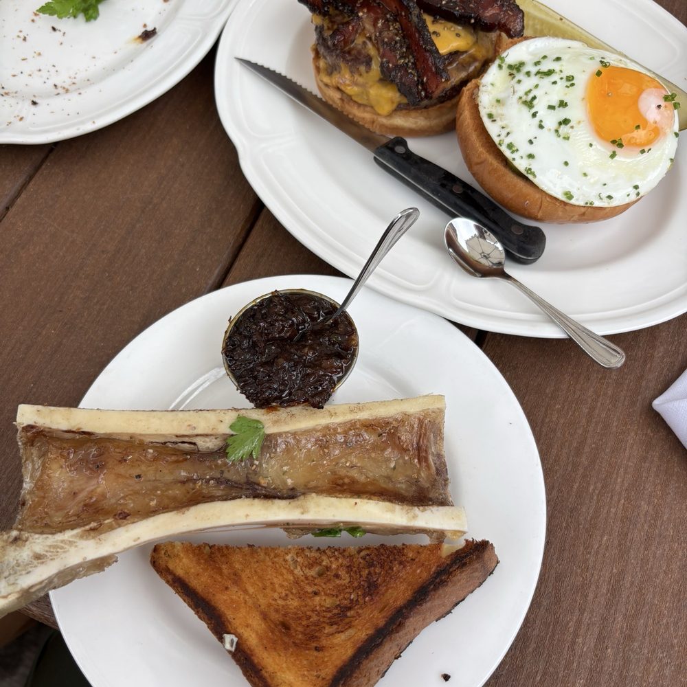 Au Cheval - Bone marrow appetizer with jam of sorts - Bars Near Me - Chicago, Illinois Au Cheval - Bone marrow appetizer with jam of sorts - Bars Near Me - Chicago, Illinois