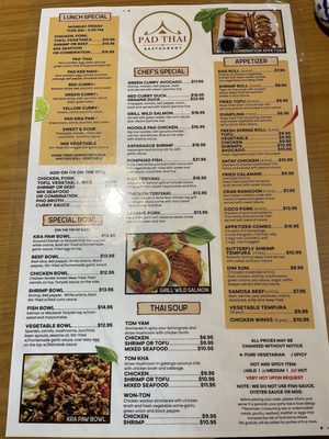 Menu photo 4 Pad Thai Lemoore, CA