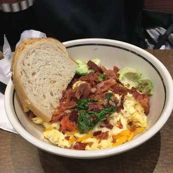 Corner Bakery Cafe - Bacon, Advocado & scrambled eggs and a caramel latte - Bakeries Near Me - Atlanta, Georgia Corner Bakery Cafe - Bacon, Advocado & scrambled eggs and a caramel latte - Bakeries Near Me - Atlanta, Georgia
