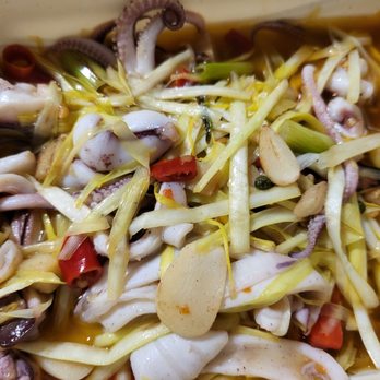 Yanwu - Chives squid...A - Szechuan Near Me - Flushing, New York