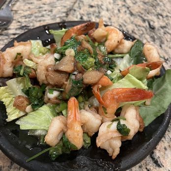 Muqueca Restaurant - Shrimp Saute Garlic Olive Oil & Cilantro - Latin American Near Me - Cambridge, Massachusetts