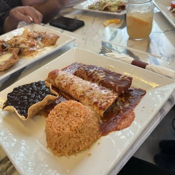 Fronteras - Beef burrito, chicken tamal, black beans, and rice - Mexican Near Me - Columbus, Ohio