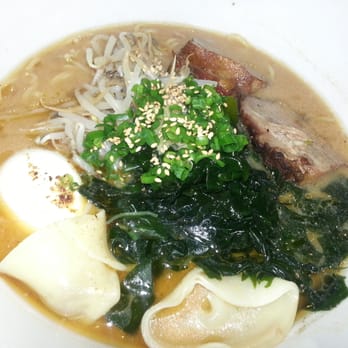 Lucky Belly - Flash washed it out, but the Beast bowl includes brisket and oxtail wonton (surprisingly sweet, nice surprise) - nice broth - Bars Near Me - Honolulu, Hawaii Lucky Belly - Flash washed it out, but the Beast bowl includes brisket and oxtail wonton (surprisingly sweet, nice surprise) - nice broth - Bars Near Me - Honolulu, Hawaii