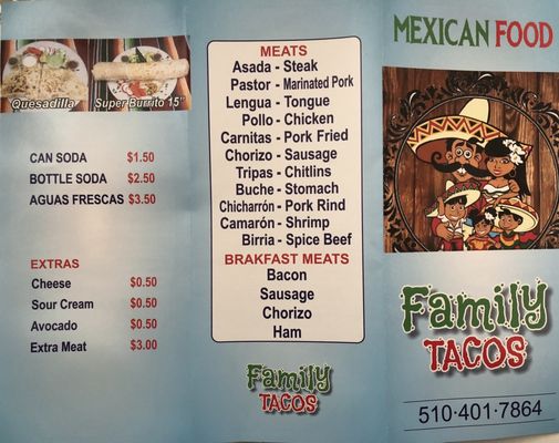 Menu photo 5 Family Tacos Oakland, CA Menu photo 5 Family Tacos Oakland, CA
