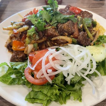 Bone & Broth - House Garlic Noodles with beef - Vietnamese Near Me - Ontario, California