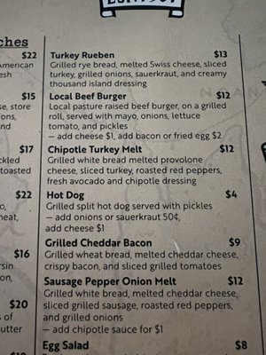 Menu photo 6 Carson's Store Noank, CT