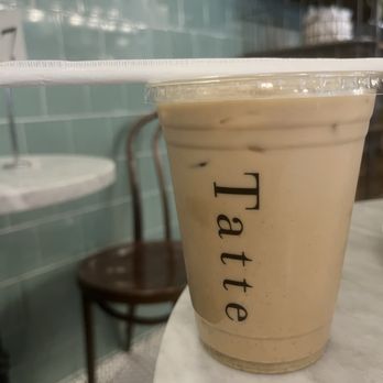 Tatte Bakery & Cafe | Coolidge Corner - Iced Honey Halva Latte - 12 oz - Coffee & Tea Near Me - Brookline, Massachusetts