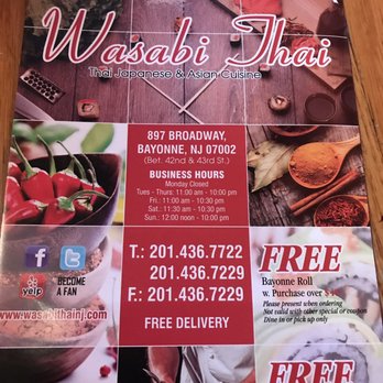 Wasabi Thai - Japanese Near Me - Bayonne, New Jersey Wasabi Thai - Japanese Near Me - Bayonne, New Jersey