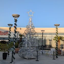 The Source - Christmas tree of ornaments on the third level of The Source
