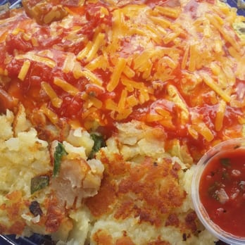 Eggs Etc - Rancho Omlette with yummy chunks of steak (^_^) - Breakfast & Brunch Near Me - Long Beach, California