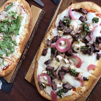STIRR - Chimichurri meat lovers flatbread and Sweet n Spicy Chicken Flatbread - Cocktail Bars Near Me - Dallas, Texas STIRR - Chimichurri meat lovers flatbread and Sweet n Spicy Chicken Flatbread - Cocktail Bars Near Me - Dallas, Texas